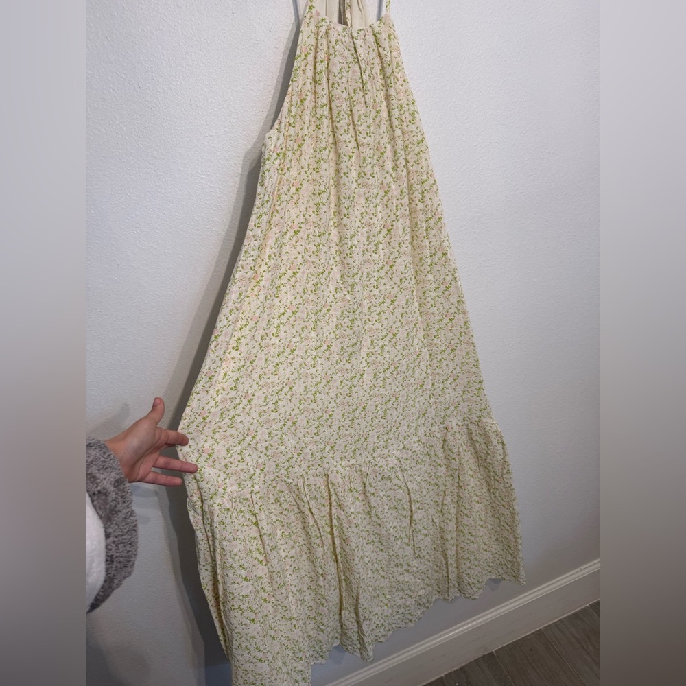 FRNCH Aneth Floral Cream Maxi Dress